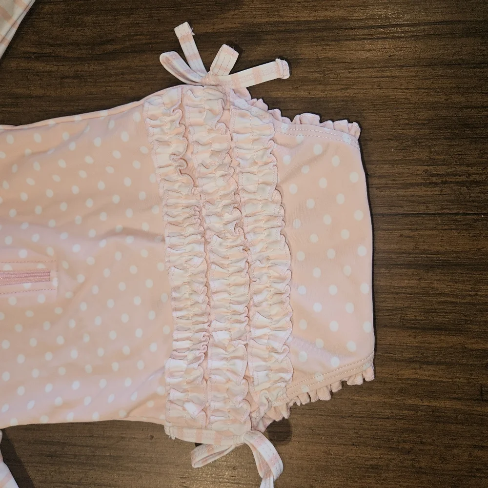 Rufflebutts Long Sleeve Rash Guard One Piece - Size 3-6 Months